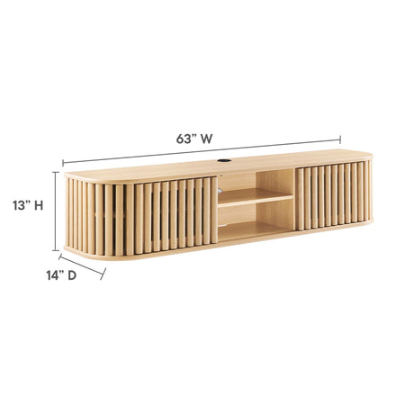 Fortitude 63" Wall-Mounted TV Stand by Modway HouseOfZazla
