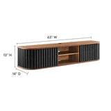 Fortitude 63" Wall-Mounted TV Stand by Modway