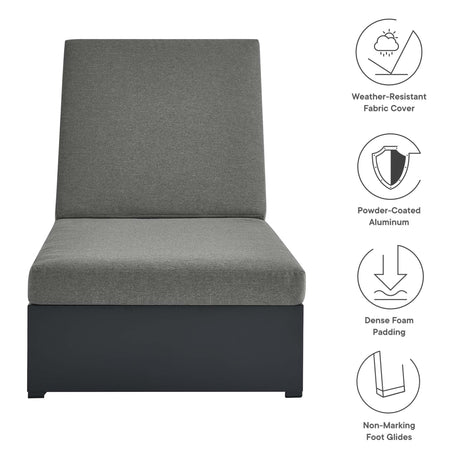 Tahoe Outdoor Patio Powder-Coated Aluminum Chaise Lounge Chair by Modway HouseOfZazla