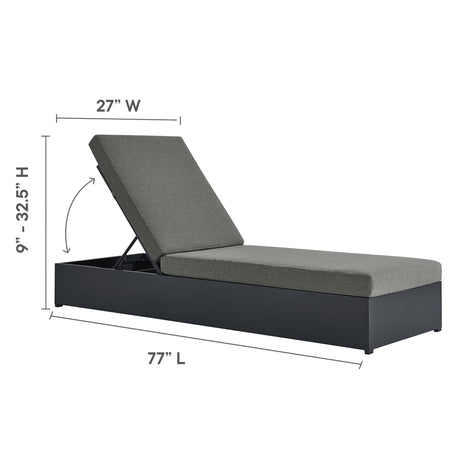 Tahoe Outdoor Patio Powder-Coated Aluminum Chaise Lounge Chair by Modway HouseOfZazla