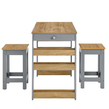 Galley 3-Piece Kitchen Island and Stool Set by Modway HouseOfZazla