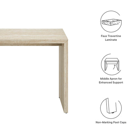 Mirella Faux Travertine Console Table by Modway HouseOfZazla