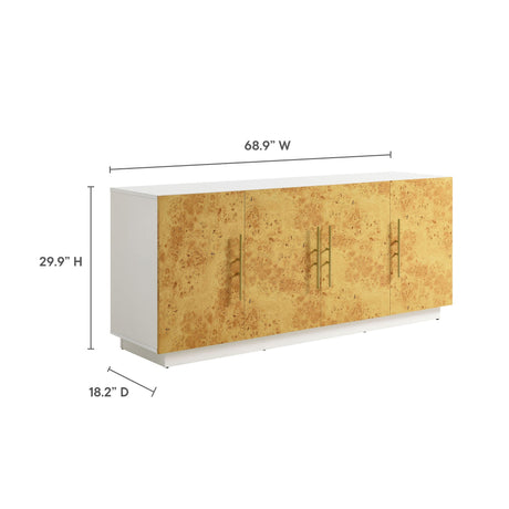 Abel 69 Inch Burl Wood Sideboard Buffet TV Stand by Modway HouseOfZazla
