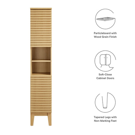Render Tall Narrow Bathroom Storage Cabinet by Modway HouseOfZazla