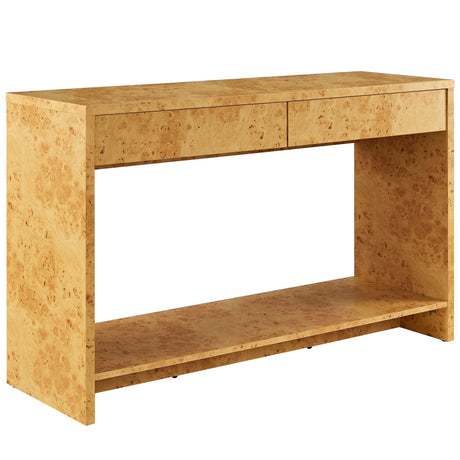 Hudson 2-Drawer Burl Wood Console Table by Modway HouseOfZazla
