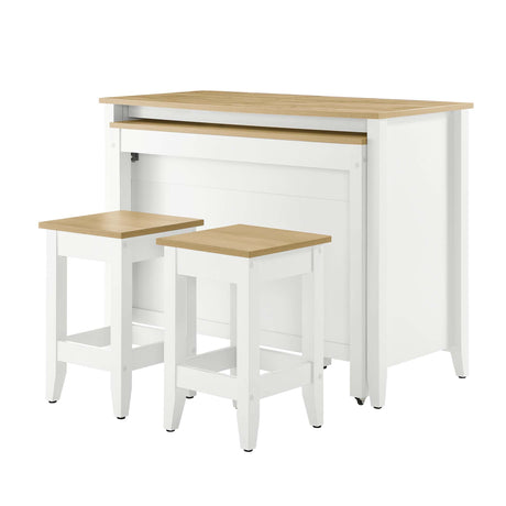 Garland 3-Piece Kitchen Island and Stool Set by Modway HouseOfZazla