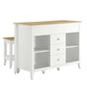 Farmstead 3-Piece Kitchen Island and Stool Set by Modway HouseOfZazla