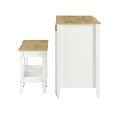 Farmstead 3-Piece Kitchen Island and Stool Set by Modway HouseOfZazla
