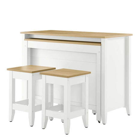 Farmstead 3-Piece Kitchen Island and Stool Set by Modway HouseOfZazla