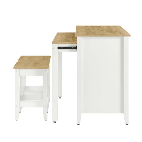 Farmstead 3-Piece Kitchen Island and Stool Set by Modway HouseOfZazla