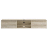 Render 70" Faux Travertine Wall-Mount Media Console TV Stand