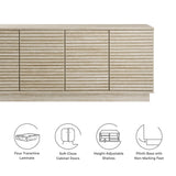 Render 70" Faux Travertine Sideboard Cabinet TV Stand by Modway
