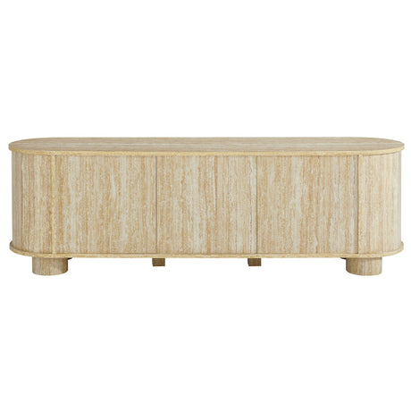 Overture 63” Oval Faux Travertine TV Stand by Modway HouseOfZazla