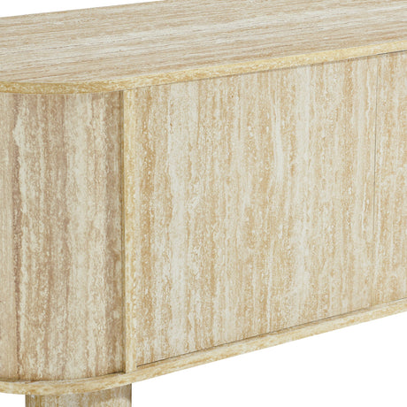 Overture 63” Oval Faux Travertine TV Stand by Modway HouseOfZazla