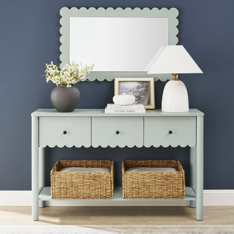 Emmeline 3-Drawer Scalloped Console Table by Modway HouseOfZazla