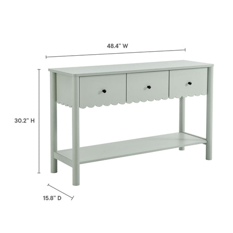 Emmeline 3-Drawer Scalloped Console Table by Modway HouseOfZazla