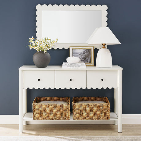 Emmeline 3-Drawer Scalloped Console Table by Modway HouseOfZazla