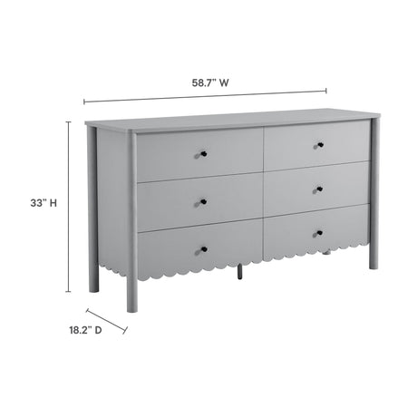 Emmeline Scalloped 6-Drawer Dresser by Modway HouseOfZazla