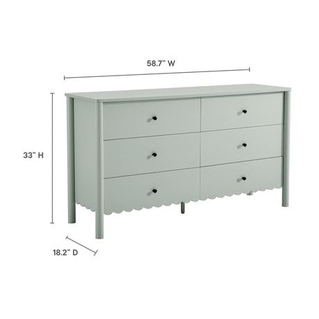 Emmeline Scalloped 6-Drawer Dresser by Modway HouseOfZazla