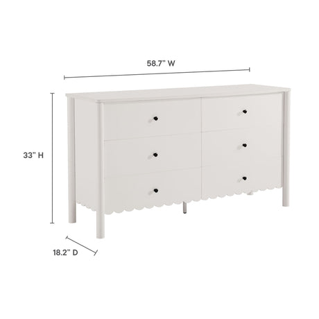 Emmeline Scalloped 6-Drawer Dresser by Modway HouseOfZazla