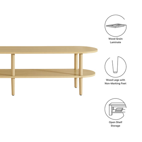 Torus Oval Wood TV Stand by Modway HouseOfZazla
