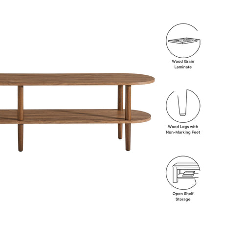Torus Oval Wood TV Stand by Modway HouseOfZazla