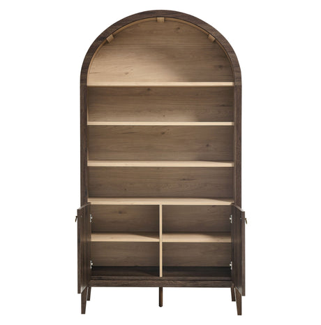 Nolan 74" Tall Wide Arched Storage Display Cabinet Bookshelf by Modway HouseOfZazla