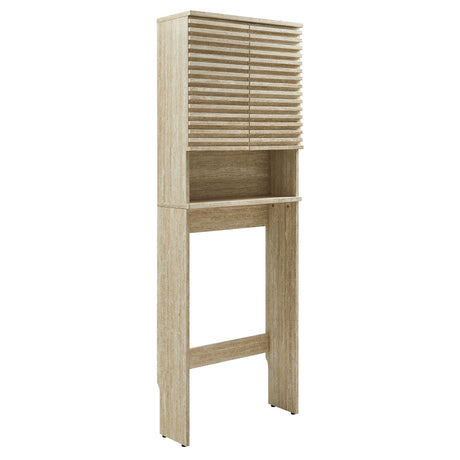 Render Over the Toilet Faux Travertine Bathroom Storage Cabinet by Modway HouseOfZazla