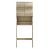 Render Over the Toilet Faux Travertine Bathroom Storage Cabinet by Modway