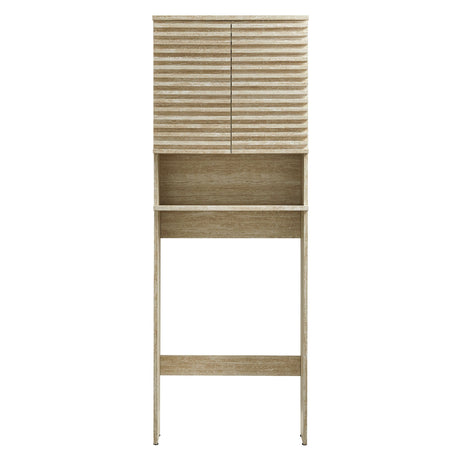 Render Over the Toilet Faux Travertine Bathroom Storage Cabinet by Modway HouseOfZazla