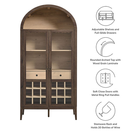 Nolan Arched Bar Cabinet by Modway HouseOfZazla