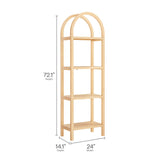 Vexley 72 Inch Tall Narrow Arched Bookshelf by Modway