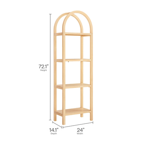 Vexley 72 Inch Tall Narrow Arched Bookshelf by Modway HouseOfZazla