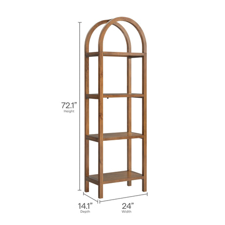 Vexley 72 Inch Tall Narrow Arched Bookshelf by Modway HouseOfZazla