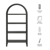 Vexley 60 Inch Arched Bookshelf by Modway