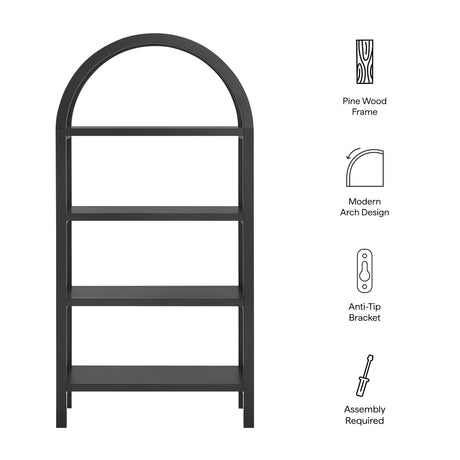 Vexley 60 Inch Arched Bookshelf by Modway HouseOfZazla