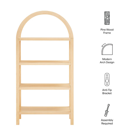Vexley 60 Inch Arched Bookshelf by Modway HouseOfZazla