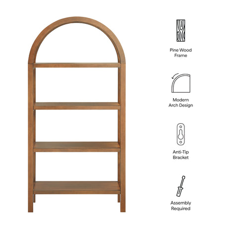 Vexley 60 Inch Arched Bookshelf by Modway HouseOfZazla