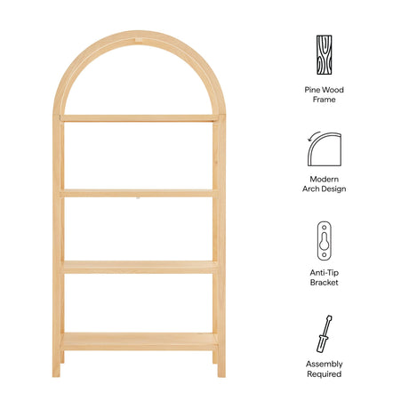 Vexley 72 Inch Large Arched Bookshelf by Modway HouseOfZazla