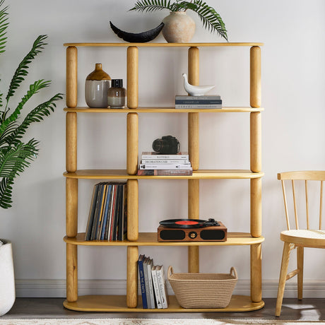 Arcus 4-Tier Oval Wood Bookshelf by Modway HouseOfZazla
