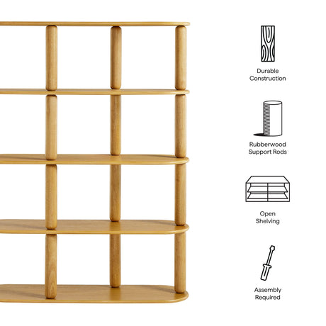 Arcus 4-Tier Oval Wood Bookshelf by Modway HouseOfZazla
