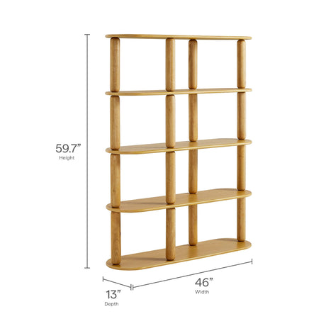Arcus 4-Tier Oval Wood Bookshelf by Modway HouseOfZazla