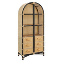 Jane 71 Inch Tall Arched Natural Rattan Bookshelf by Modway HouseOfZazla