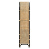 Jane 71 Inch Tall Arched Natural Rattan Bookshelf by Modway