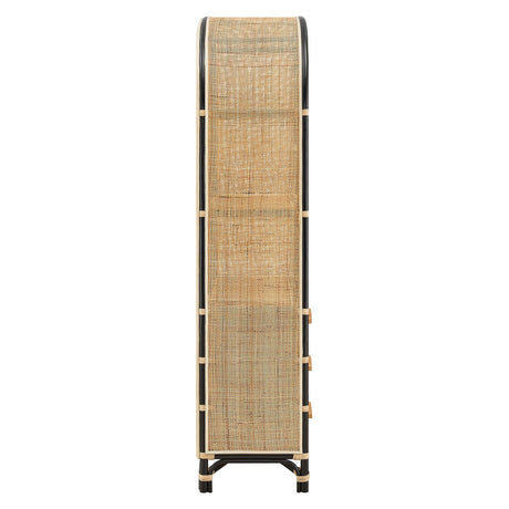 Jane 71 Inch Tall Arched Natural Rattan Bookshelf by Modway HouseOfZazla