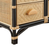 Jane 71 Inch Tall Arched Natural Rattan Bookshelf by Modway