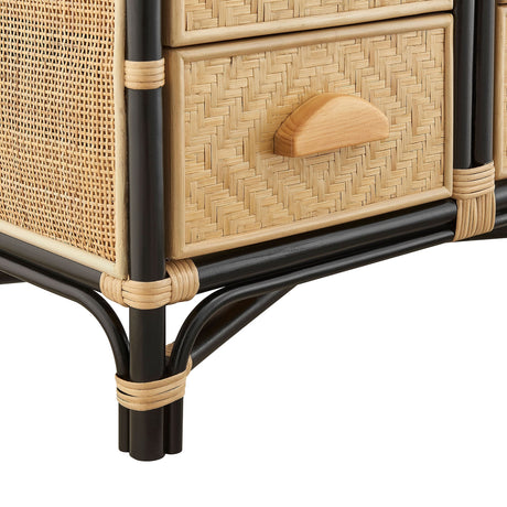 Jane 71 Inch Tall Arched Natural Rattan Bookshelf by Modway HouseOfZazla