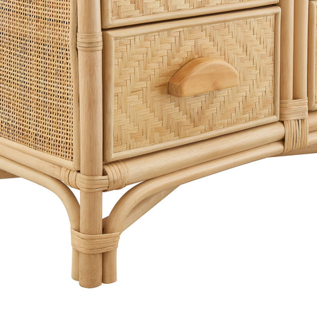 Jane 71 Inch Tall Arched Natural Rattan Bookshelf by Modway HouseOfZazla
