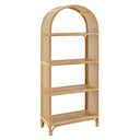 Celeste 67 Inch Tall Arched Natural Rattan Bookshelf by Modway HouseOfZazla