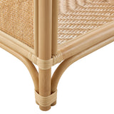 Celeste 67 Inch Tall Arched Natural Rattan Bookshelf by Modway